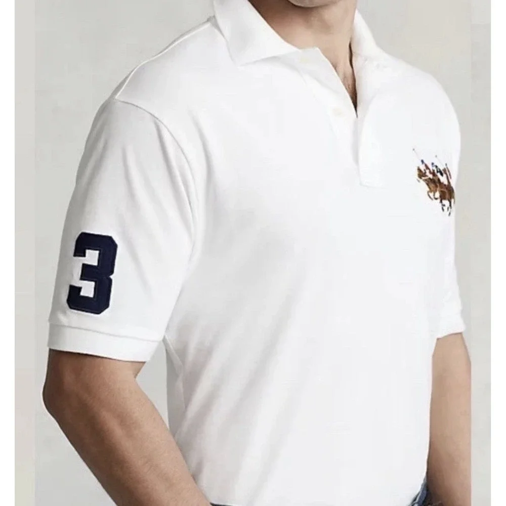 Ralph Lauren TRIPLE PONY Big & Tall White Collared 4XLT Shirt NWOT